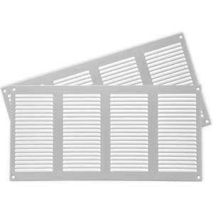 Repa Market 2-Pack White Air Vent Cover 16" x 8" Inch (Outer Dimensions) - Steel Return Air Grilles - for Ceiling and Sidewall - HVAC - with Protection Screen (15.74" x 7.87" Inch)