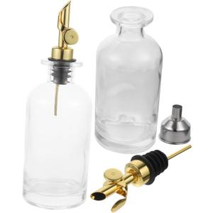 1 Set Olive Oil Dispenser Bottle Glass Kitchen Oil and Vinegar Dispenser with Precise Pouring Control for Cooking Frying and Salad Dressing Housewarming present