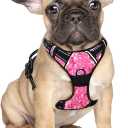 BARKBAY No Pull Dog Harness Large Step in Reflective Dog Harness with Front Clip and Easy Control Handle for Walking Training Running, (Pink camo, S)