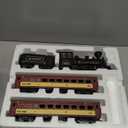 Hot Bee Train Set - Metal Train Toys with Luxury Tracks and Glowing Passenger, Christmas Train Sets for Around The Tree with Smokes, Lights & Sound, Toy Train Set for 3 4 5 6 7+ Years Old Boys Gifts