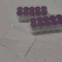 20 Pcs 5ml Sealed Sterile Empty Vials with Self Healing Injection Port Glass Penicillin Bottle with 20 Label Stickers (Purple)