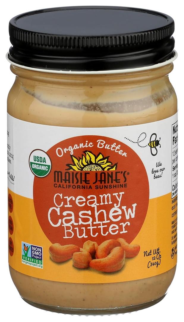 2 x Maisie Jane's Organic Cashew Butter, 12 Oz (EXP 03/31/26)