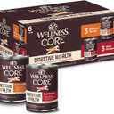 Wellness CORE Digestive Health Chicken & Beef Pate Variety Pack Grain Free Wet Dog Food, 13 Ounce Can (Pack of 6) (EXP 04/07/28)