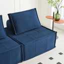 Swbvs 1-Piece Modular Single Chair, Deep Corduroy Lounge Chair with Adjustable Cushions, Versatile Small Couch that Works Alone or Together – Perfect for Apartments, Living Rooms & Bedrooms, Blue