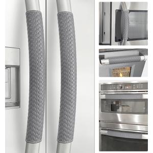 Refrigerator Door Handle Covers, 6 PCS, Performance Appliance Handle Covers, Non-Slip Fridge Door Handle Covers, Keep Your Kitchen Clean, Microwave Oven Dishwasher door Handle Protectors(Dark Gray)