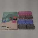 4PS Travel Pill Organizer with 164 Slice Labels10 Compartments Travel Pill Box Portable Folding Small Pill Case Daily Pill Container Used for Carry Storage Medicine Organizer by M MUchengbao (Dark Red + Gray + Pink + Blue)