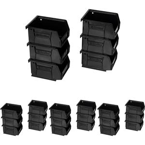 Akro-Mils 30210 AkroBins Plastic Storage Bins, Space-Saving Stackable Bins for Garage, Pantry, Craft Organization, 5" x 4" x 3", Black, (Pack of 4) Akro-Mils 30210 AkroBins Plastic Storage Bins, Space-Saving Stackable Bins for Garage, Pantry, Craft Organization, 5" x 4" x 3", Black, (Pack of 4)