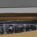 2 pack Black Curtain Rods for Windows 48 to 92 inch, Adjusts Length by Splicing, 5/8" Diameter Matte Black Small Curtain Rods for Bedroom, Living Room, Kitchen, Outdoor, Farmhouse