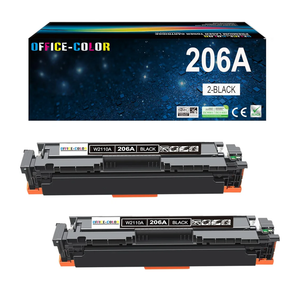 2 Pack Replacement for HP 206A Black Toner Cartridge W2110A for HP Color LaserJet Pro MFP M283cdw M283fdw M282nw M255dw,M255nw Toner Printer Ink (with Chip)
