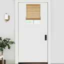 LazBlinds No Tools No Drill Bamboo Roller Shades, Cordless Bamboo Blinds, Light Filtering Roll Up Blinds for Windows, French Door, Porch or Patio Privacy Screen, 18'' W x 24'' H, Brown206