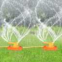Water Sprinkler for Kids Toddlers Sprinklers with Roating Spray Nozzles Attaches Garden Water Hose Outdoor Play Outside Toys 3-4 Summer Backyard Lawn Game Yard Water Toy for Kids 3-5 4-8 Boy Girl