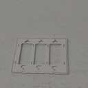 Lutron Claro Light Switch Cover Plate, 3 Gang Wallplate, for Decorator Light Switches, Rocker Light Switch Cover, Outlet Cover, Screwless Switch Plate Cover, Gloss, CW-3-WH, White (1 Pack)