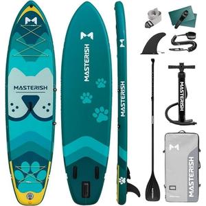 Inflatable Stand Up Paddle Boards with Premium SUP Paddle Board Accessories，10'8'' Paddle Boards Water Ripple Design,Wide Stable Non-Slip Comfort Deck for Adult & Youth