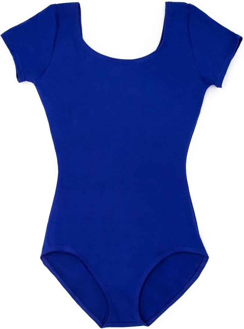 Capezio Girls Classic Short Sleeve Leotard (Small, Royal)