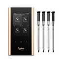 Sync Gold Wireless WiFi Meat Thermometer, 4 Slim Probes, 6 Sensors, 10x Stronger Signal, ±0.5℉ Accuracy, Smart Base Direct Setup, Reliable Reading Through Kamado Grill, BBQ, Oven, Smoker, Air Fryer