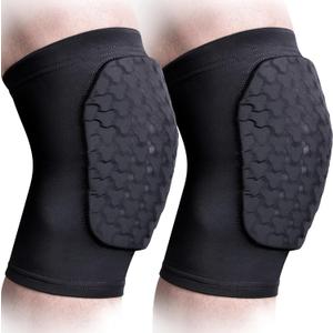 COOLOMG Basketball Knee Pad for Kids Youth Adult, Compression Anti-slip Knee Sleeve for Baseball Volleyball Football, Sports Knee Protector (1 Pair) (Small, Black New)