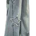 FCOOLYEET Mens Y2k Jeans Hip Hop Baggy Star Denim Pants Straight Leg Demin Joggers Aesthetic Graphic Jeans Streetwear (Medium, Blue)