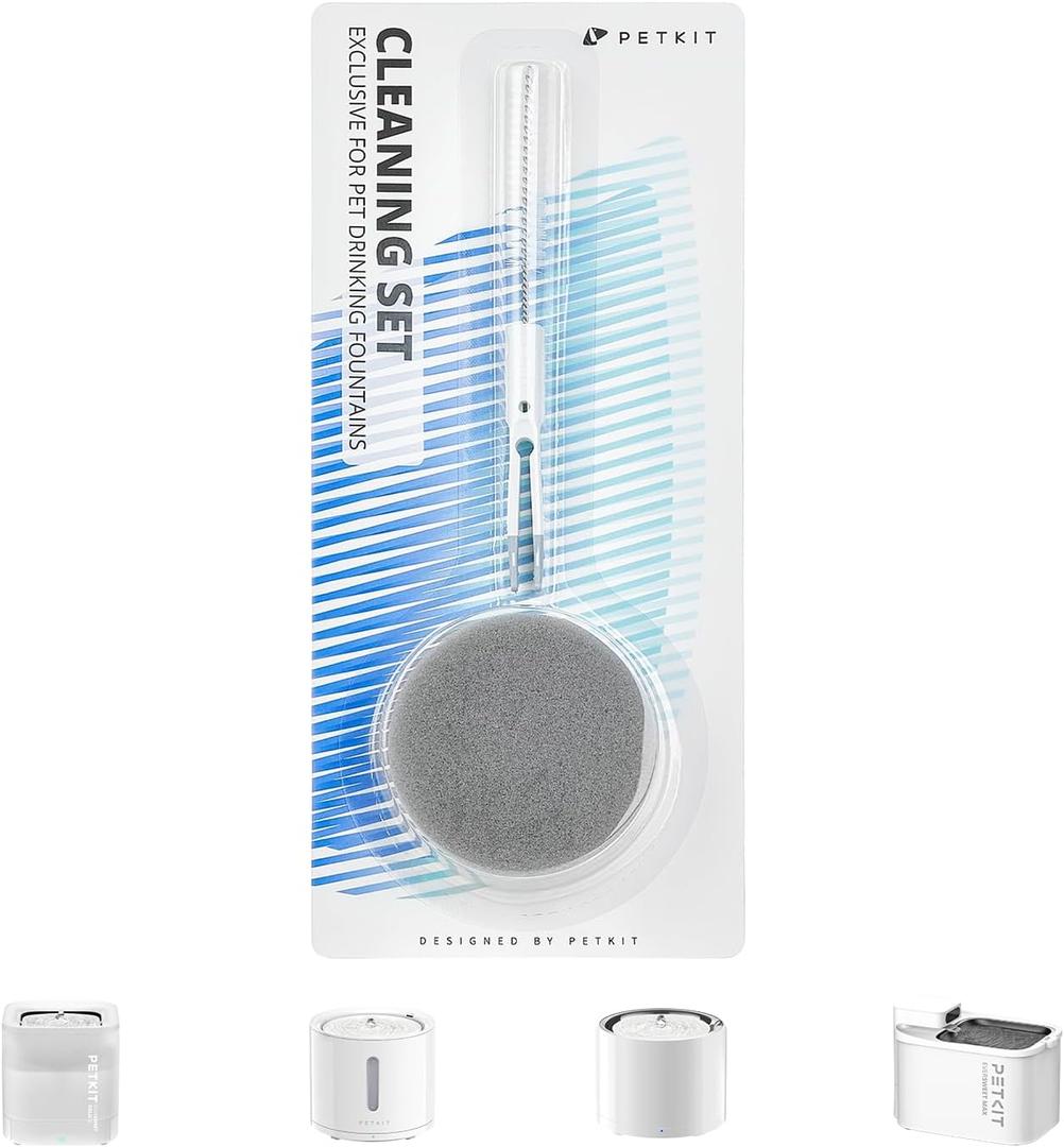 PETKIT Cat Water Fountain Cleaning Kit, Include Brush Tweezers and Sponge, Fit Most Pet Drinking Fountain for Cats Indoor