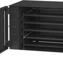 Charging Cabinet For 10 Tablets  Secured Charging Cabinet with Indicator Lights & Locking System for iPad, Samsung & Other Tablets - Compatible With CTA Wireless Charging Cases - Black - (POW-LICC10)