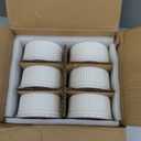 Mfacoy Ramekins with Lids Set of 6, 8 oz Porcelain Creme Brulee Souffle Ramekins with Covers, White Pudding Custard Cups Ramiken for Baking, Small Bowls for Sauces Dessert, Dishwasher and Oven Safe