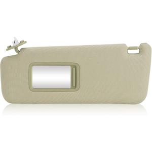Left Driver Side Beige Sun Visor with Vanity Light Fit for Toyota 4Runner 2010-2023 Sunvisor Replacement 74320-35A91-B1