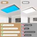 5Pack Light Covers-2x4ft,10 Strong Magnets, Improves Focus, Reduces Headaches & Provides Relief Light Covers for School Classroom Home Office (5)