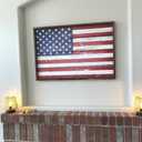 Pkqon Large American Flag Stencil Star Stencils for Painting 50 Stars Military Template for Flag Patriotic Wood Burning Stencils for Spray Painting on Shirt Project Crafts Wooden (Flag one)