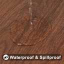 Smiry Rectangle Table Cloth Cover, Waterproof Elastic Fitted Picnic Tablecloth for 6 Foot Tables, Wipeable Flannel Backed Vinyl Tablecloths for Camping, Dining, Outdoor (Brown, 36" x 72")