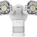 SANSI LED Security Lights, 18W (150 Watt Incandescent Equiv.) Motion Sensor Lights, 1800lm 5000K Daylight Waterproof Outdoor Floodlights with Adjustable Dual-Head, White
