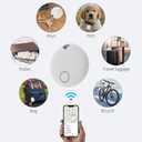 Air Tracker Tags-2 Pack [Apple MFi Certified] (iOS Only), Smart Bluetooth Tracker, Compatible with Apple Find My, Item Locator for Keys, Luggage, Wallet, Suitcase, Bags, IP67 Waterproof (Black)