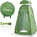 WolfWise Pop Up Privacy Shower Tent Portable Outdoor Sun Shelter Camp Toilet Changing Dressing Room (47.24"L x 47.24"W x 74.8"H, Green)