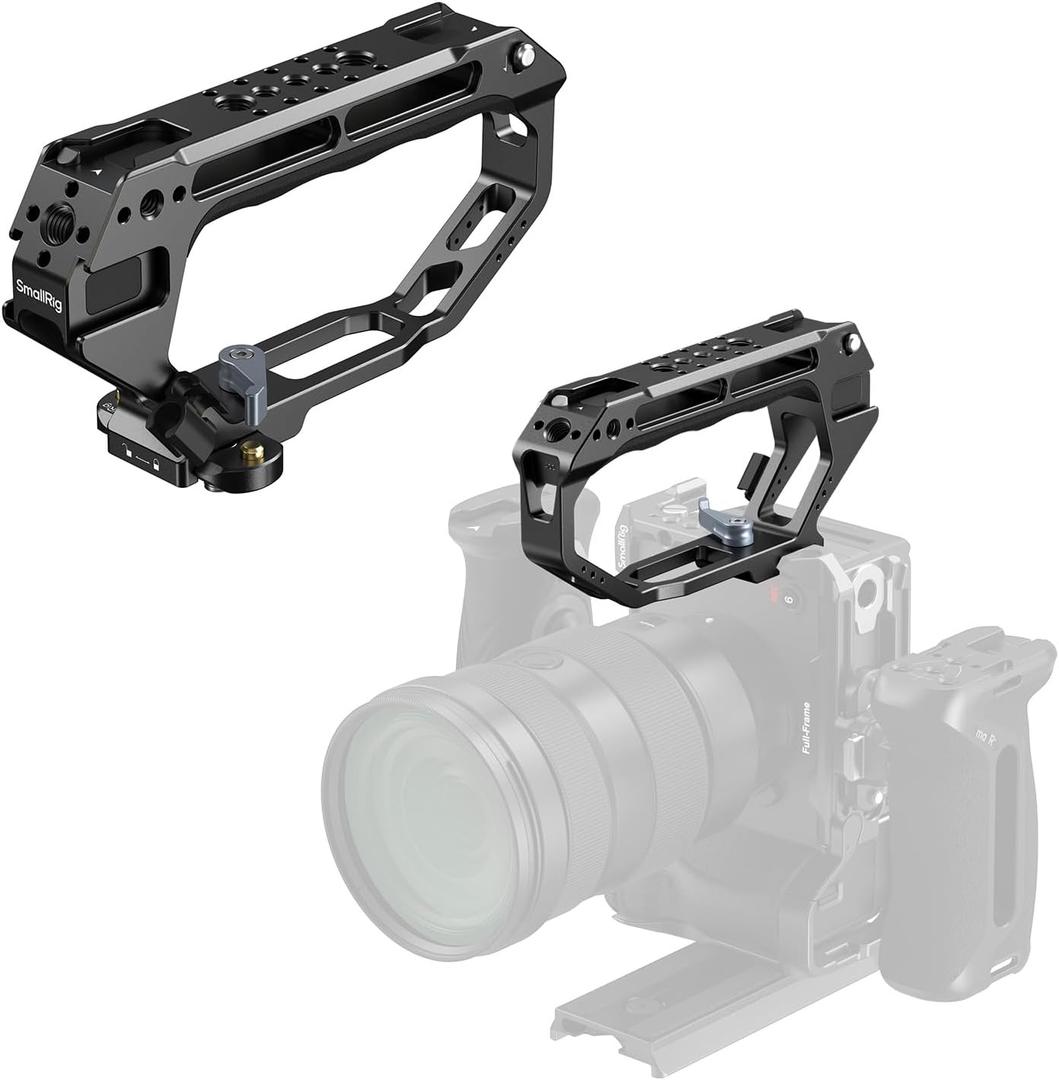SmallRig D-Style NATO Rail Top Handle with Quick Release Clamp, Cold-Resistant Silicone Grip, 1/4"-20 & 3/8"-16 Mounting Holes for Camera, Monitor, Microphone, Versatile Handheld Rig Handle