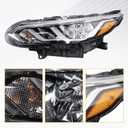 Halogen Headlights Compatible with 2020 2021 2022 Nissan Sentra S/SV Headlamp with Bulbs 260606LB0A NI2502276 (Left Driver Side)