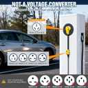 NEMA N10-50P 50Amp to Dryer Plug to 6-20R EV Charger Adapter, 50A 250V 3-Prong Dryer Plug to 20A 250V 6-20R, 10-30P to 6-20R Power Cord for EV Car Charging at Dryer Outlet