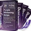 Purple Whitening Strips for Teeth - 28 Strips - Teeth Whitening Strips with Pap+ & Nano Hydroxyapatite - Enamel Safe, Low Sensitivity, Removes Stains Fast