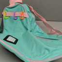 Skate Bag for Ice, Inline, Roller & Quad Skates - Kids & Adults (Mint/Pink)
