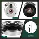 ACEBRI PTO Clutch Replacement for John Deere Scotts: GY20108 GY20652 GY20878 GY21340 GY21339 L120 L30 LA130 LA140 D140 D150 D160 D170, for Warner: 5219-20 5219-73 5219-72 5219-114 Mower Clutch