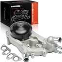 A-Premium Water Pump (W/ Thermostat) Compatible with Chevy, GMC, & Cadillac Models, 4.8L 5.3L 6.0L - Silverado, Tahoe, Suburban, Sierra, Yukon, H3 - Replace# AW6009 45002 252-901