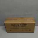 Cutlery Holder with Drain Holes, Silverware Caddy for Party Countertop, 3pcs Bins Set Utensil Holders for Spoon and Fork, White