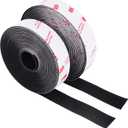 Hook and Loop Tape 1in x 20ft, Heavy Duty Adhesion Strip, Slef Adhesive Interlocking Tape, Back Adhesive Mounting Strips, Reclosable Sticky Back Interlocking Nylon Picture Hanging Strips