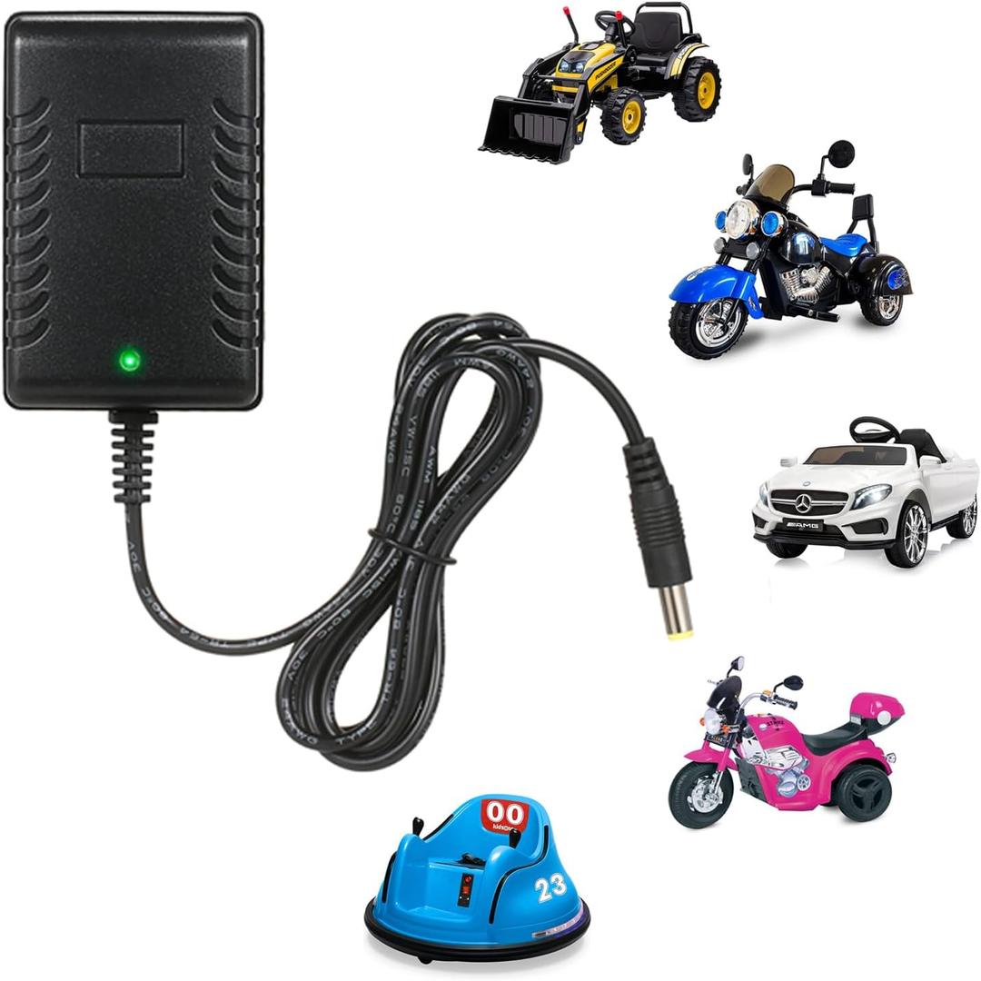 6V Battery Charger for Kids Ride On Toys car 6 Volt Battery Charger for Best Choice Products Hello Kitty SUV Kid Trax Toddler Quad Kidzone Bumper Car Electric Toys Charger