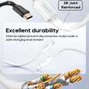 3 x Kuulaa USB-C to USB-C Cable, 60W Fast Charging Cable, PD 3.0 Compatible with iPhone 17 Pro Max 16 15, Samsung Galaxy S25, MacBook, iPad, Pixel, Switch, Xiaomi, Black, Nylon, 1m + 1m (White)
