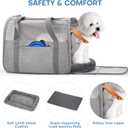 JUNGYOUN Premium Cat Carrier - Pet Carrier for Cat & Small Dogs up to 15lbs - Airline Approved Travel Dog Carrier with Anti-Escape Zippers, Collapsible Travel Bowl & Padded Strap