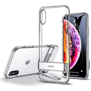 ESR Metal Kickstand Case for iPhone Xs Max, [Vertical and Horizontal Stand] [Reinforced Drop Protection] Flexible Soft TPU for iPhone 6.5 inch(2018)(Jelly Clear)