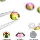 2 x Novani Hotfix Rhinestones,Rainbow Glass Round Glitter Crystals Sparkly Gems for Crafts Clothes Shoes Bag DIY Decoration (SS20/4.8MM/1440pcs)