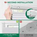 Allesin Zen No Drill No Tools Top Down Bottom Up Cellular Shades,Blackout Cordless Window Blinds for Indoor Windows,Easy to Install Honeycomb Blinds,White(Blackout) 24" Wx36 H