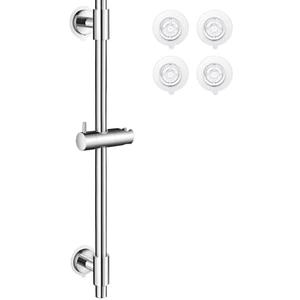 KES No Drill 30-Inch Shower Slide Bar with Adjustable Handheld Shower Head Holder, Self Adhesive, Universal Fit, SUS304 Polished Stainless Steel Drill-Free for Bathroom, F209S78DF-PS