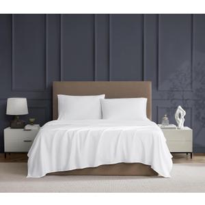 Linen Closet Luxury Cotton 600 Thread Count Performance Cotton 4-Piece Sheet Set, King, White