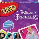 Mattel Games UNO Disney Princesses Card Game for Kids & Family Nights, Themed Deck & Special Rule for 2 to 10 Players