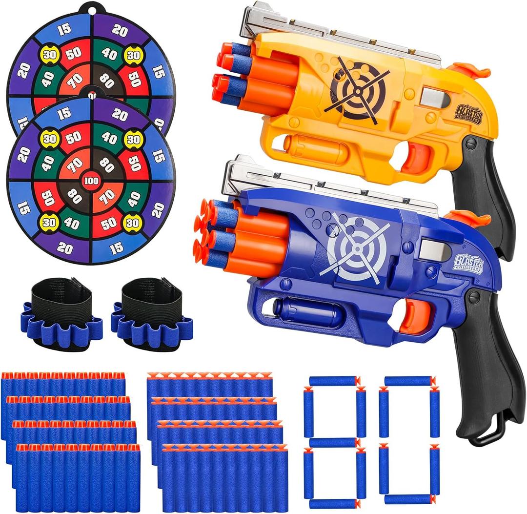 2 Pack Blaster Guns Kit Kids/Boys Toys